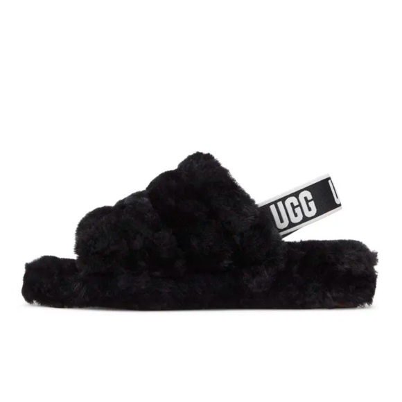 Ugg Fluff Yeah Slide 'Black' in size 7 - Picture 5 of 5